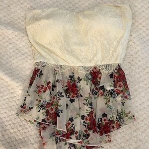 Floral tube top